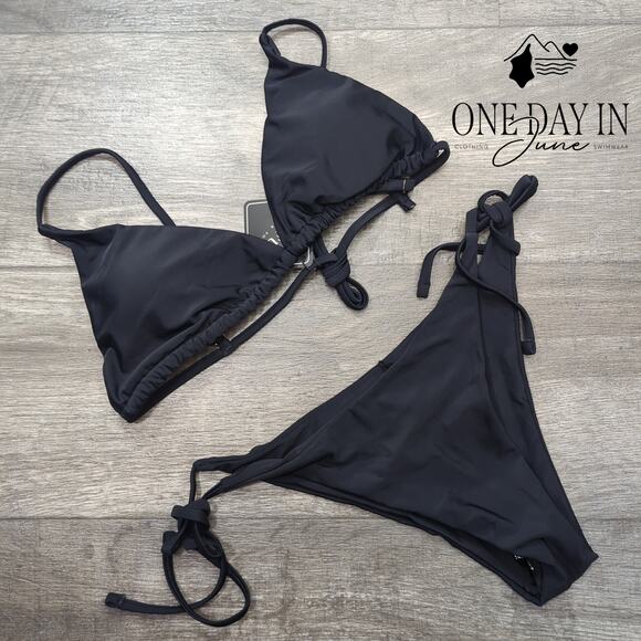 Zaful Adjustable Triangle Tie Side Bikini Swimsuit Size M - Picture 1 of 5